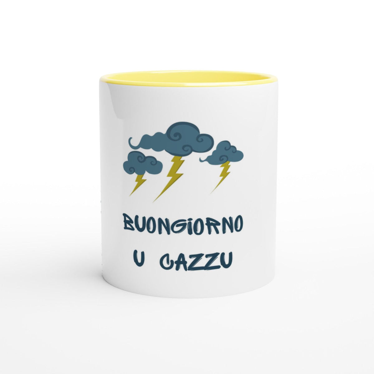 Tazza in Ceramica "Buongiorno U Gazzu" — Stampa Ironica Dialettale