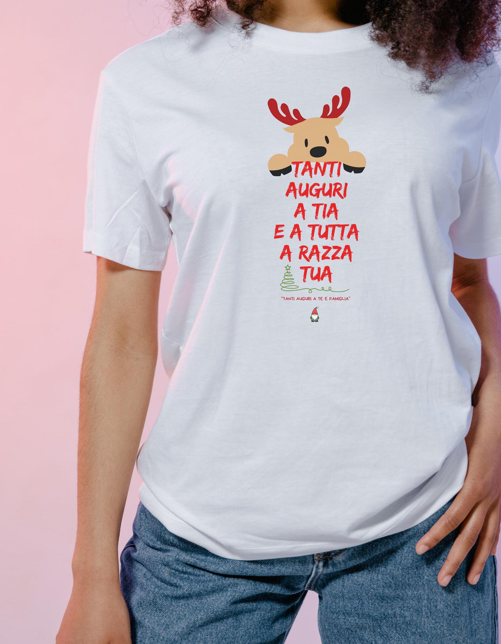 Maglietta Natalizia Divertente "Tanti Auguri a Tia e a Tutta la Razza Tua" | Idea Regalo di Natale T-Shirt per Feste