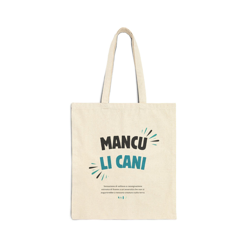 Tote Bag in Cotone "Mancu Li Cani"