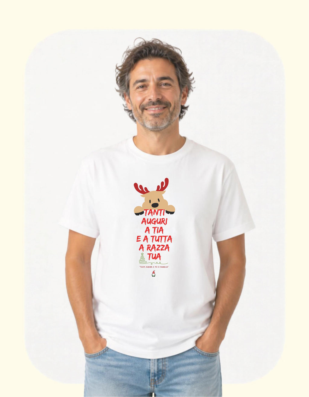 Maglietta Natalizia Divertente "Tanti Auguri a Tia e a Tutta la Razza Tua" | Idea Regalo di Natale T-Shirt per Feste