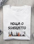 Maglietta Halloween Bambino "Nduja o Scherzetto" | T-shirt bambini divertente, Idea regalo Calabria, Maglia spettrale, Dolcetto o scherzetto