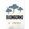 Poster Ironico "Buongiorno U Cazzu" - Stampa da Parete A3 A4 - Quadro Divertente Casa e Ufficio - Idea Regalo Sfrontata e Dialettale