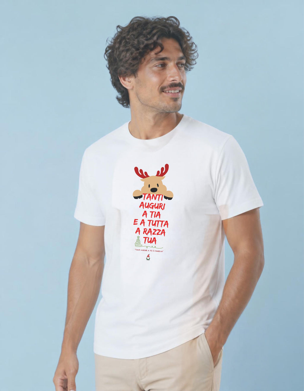 Maglietta Natalizia Divertente "Tanti Auguri a Tia e a Tutta la Razza Tua" | Idea Regalo di Natale T-Shirt per Feste