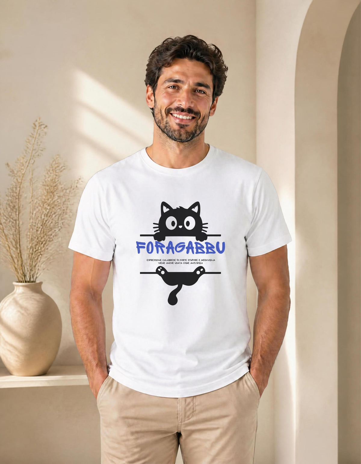 Maglietta Calabrese "Foragabbu" | T-shirt Dialetto Calabria, IDEA REGALO simpatica, streetwear meridionale, frase ironica, maglia unisex