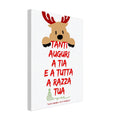 Quadro su Tela Natalizio Divertente "Tanti Auguri a Tia e a Tutta la Razza Tua" | Decorazione Casa o Idea Regalo Ironica per le Feste